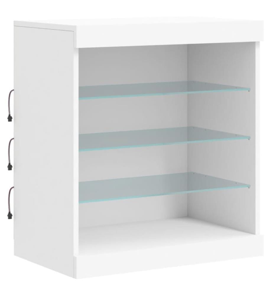 Sideboard mit LED-Beleuchtung Weiss 60,5x37x67 cm