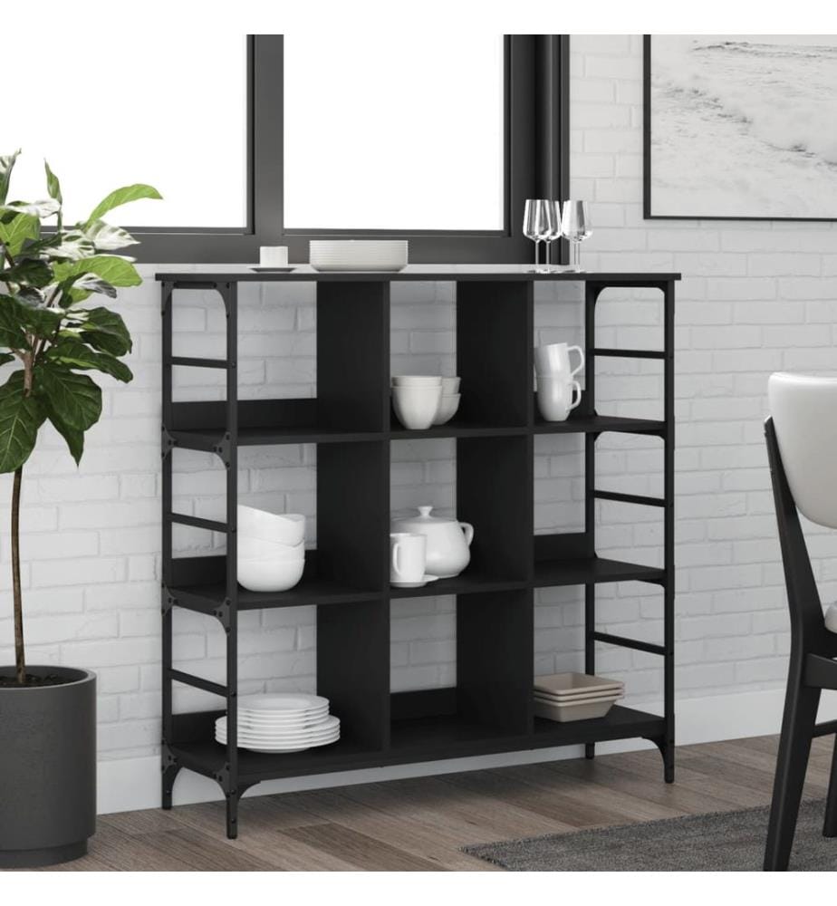 Sideboard Schwarz 102x32x103,5 cm Holzwerkstoff