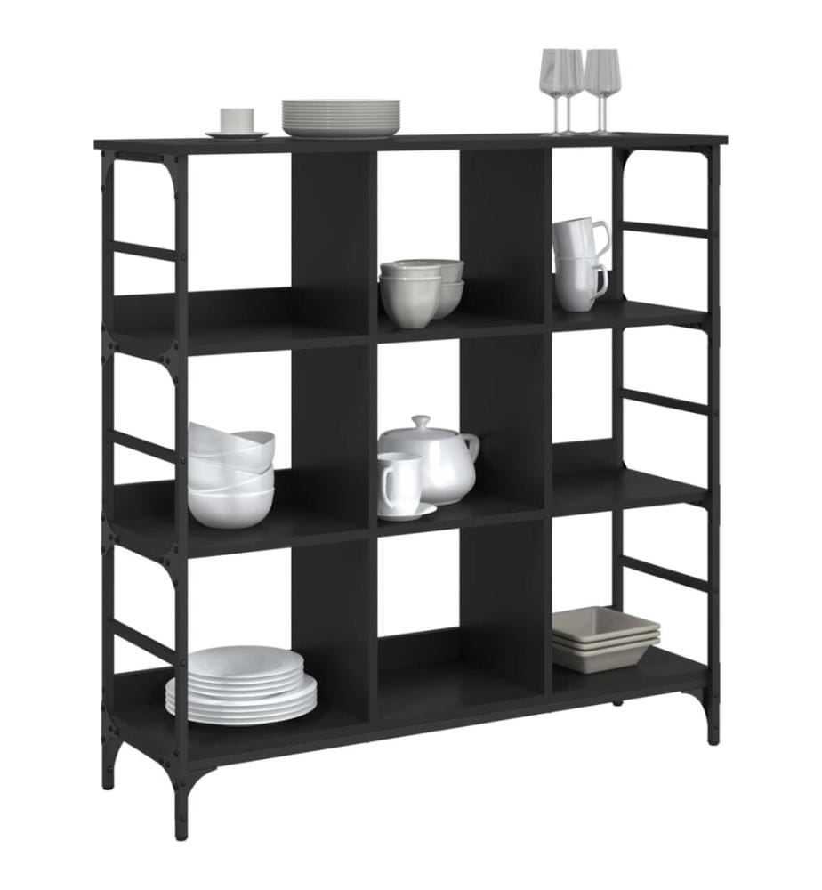 Sideboard Schwarz 102x32x103,5 cm Holzwerkstoff