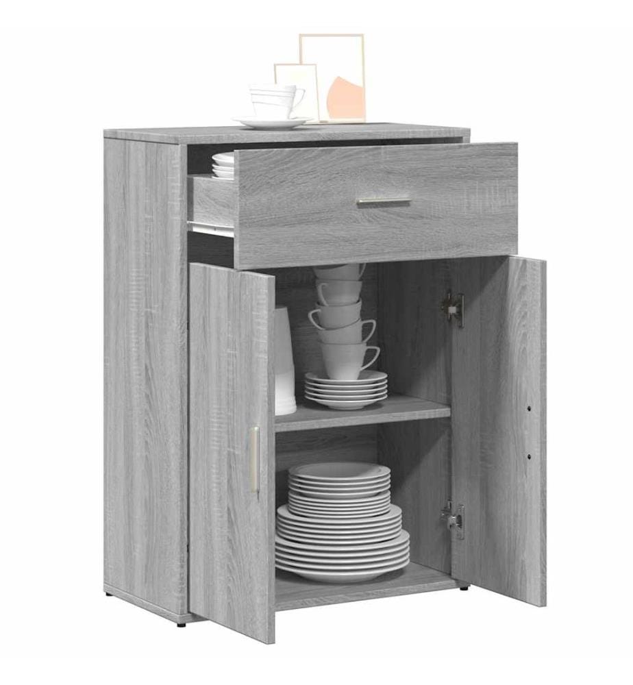 Sideboard Grau Sonoma 60x30x84 cm Holzwerkstoff