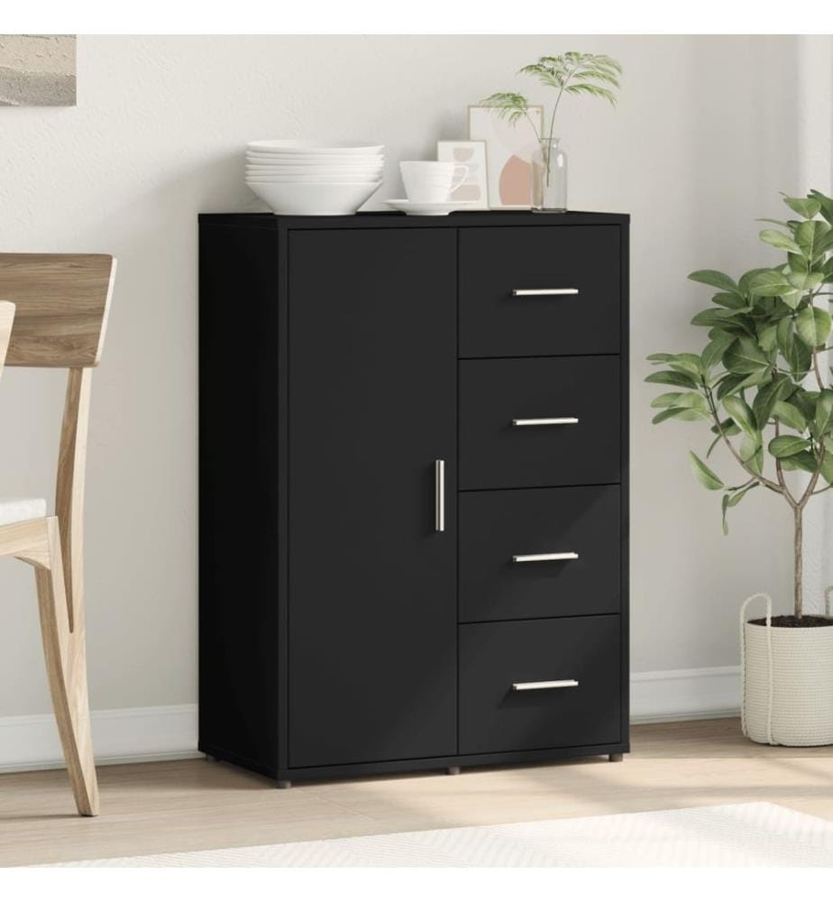 Sideboard Schwarz 60x31x84 cm Holzwerkstoff