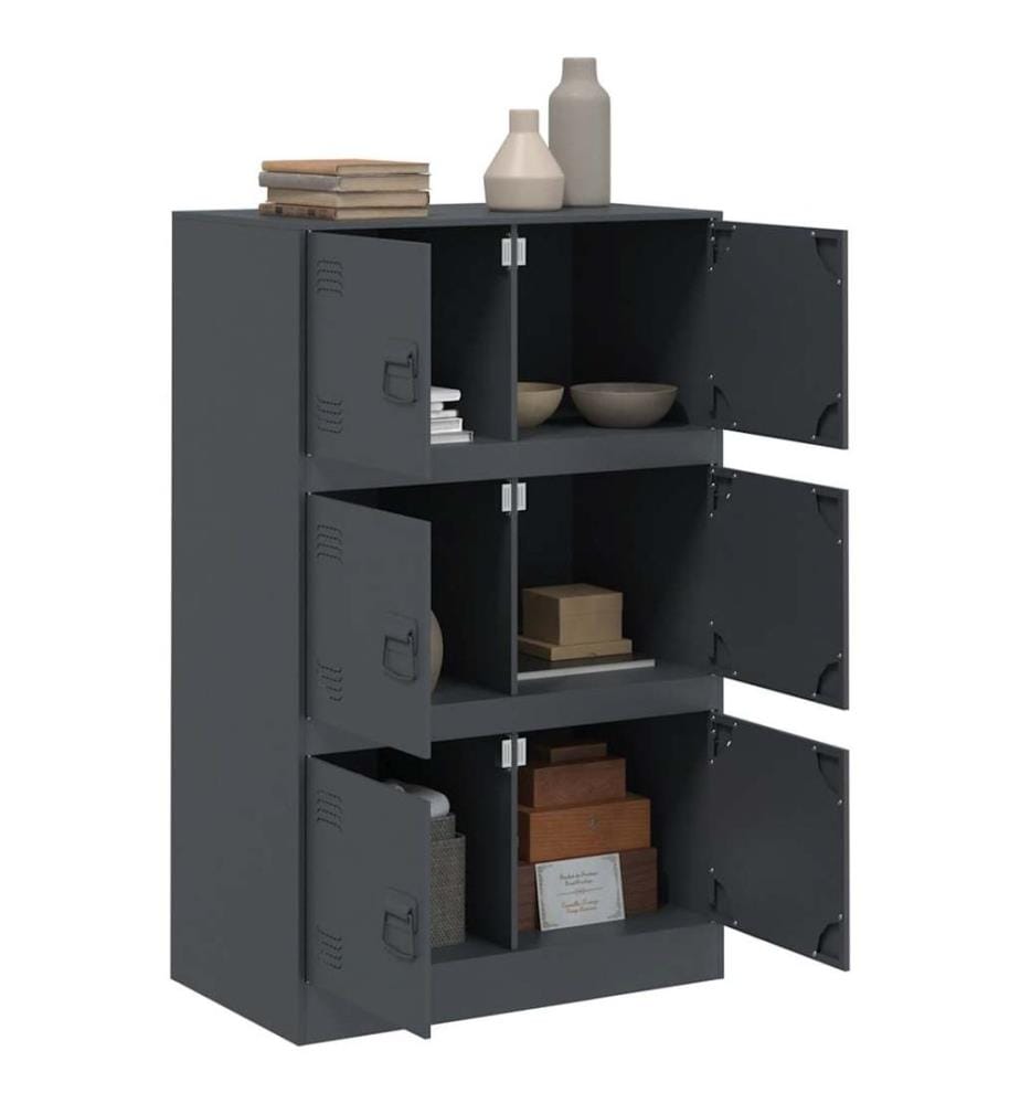 Sideboard Anthrazit 67x39x107 cm Stahl