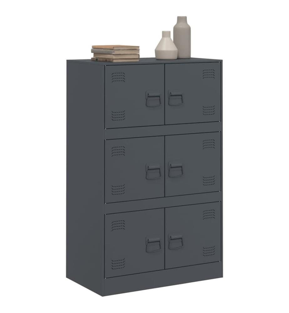 Sideboard Anthrazit 67x39x107 cm Stahl
