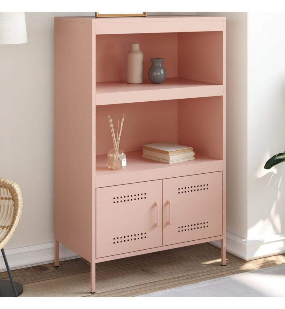 Highboard Rosa 68x39x113 cm Stahl