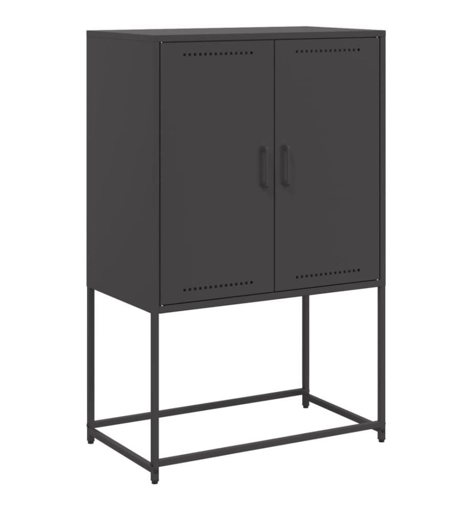 Highboard Schwarz 68,5x38,5x107 cm Stahl