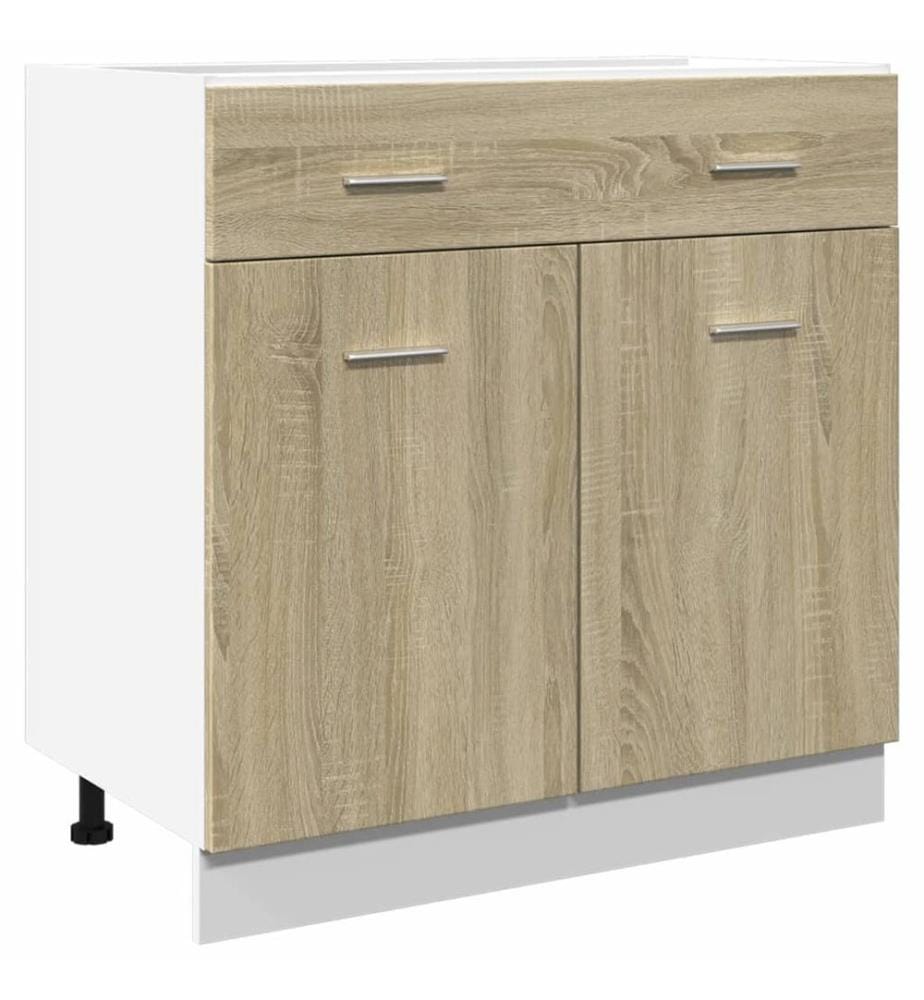 Schubunterschrank Lyon Sonoma-Eiche 80x46x81,5 cm Holzwerkstoff