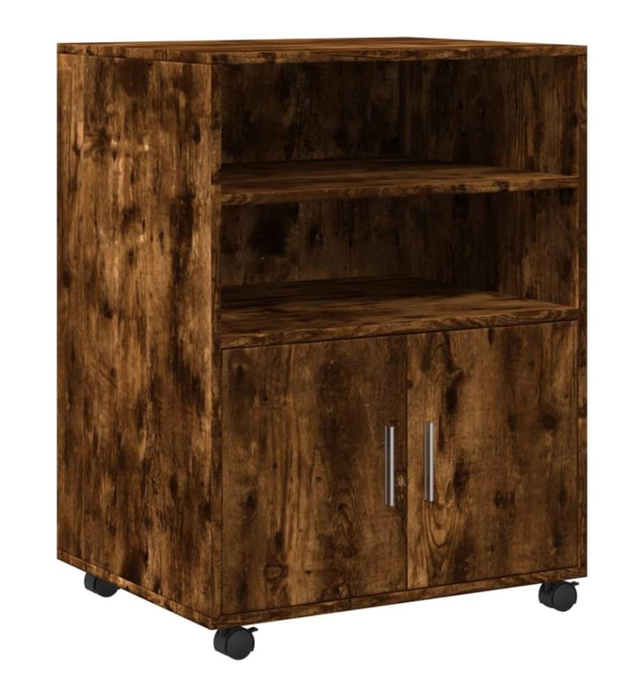 Rollschrank Räuchereiche 60x48x81 cm Holzwerkstoff