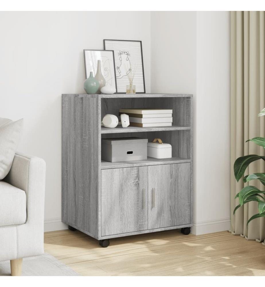 Rollschrank Grau Sonoma 60x48x81 cm Holzwerkstoff