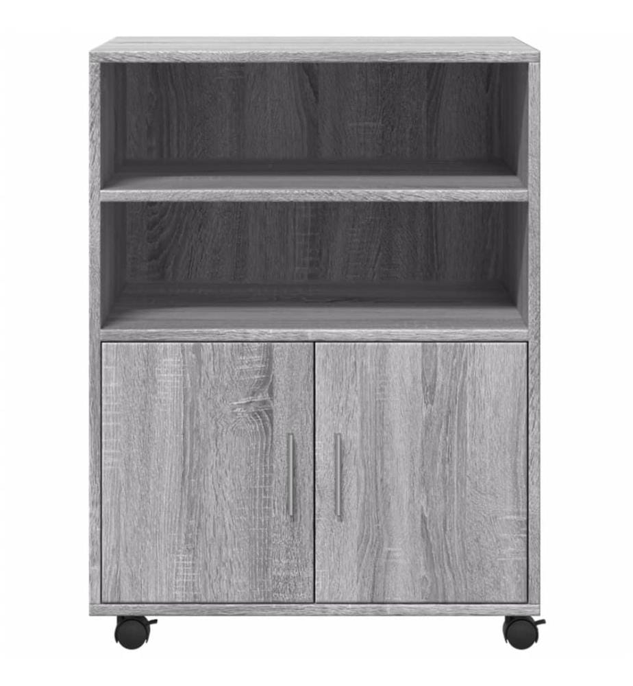 Rollschrank Grau Sonoma 60x48x81 cm Holzwerkstoff