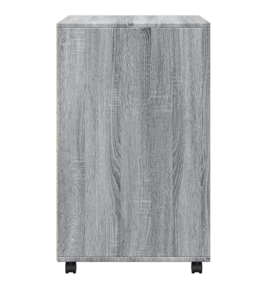 Rollschrank Grau Sonoma 60x48x81 cm Holzwerkstoff