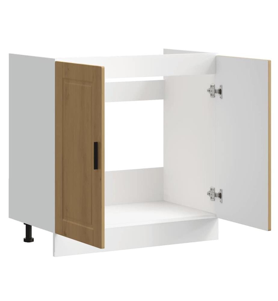 Spülenunterschrank Porto Artisan-Eiche 80x46x81,5 cm
