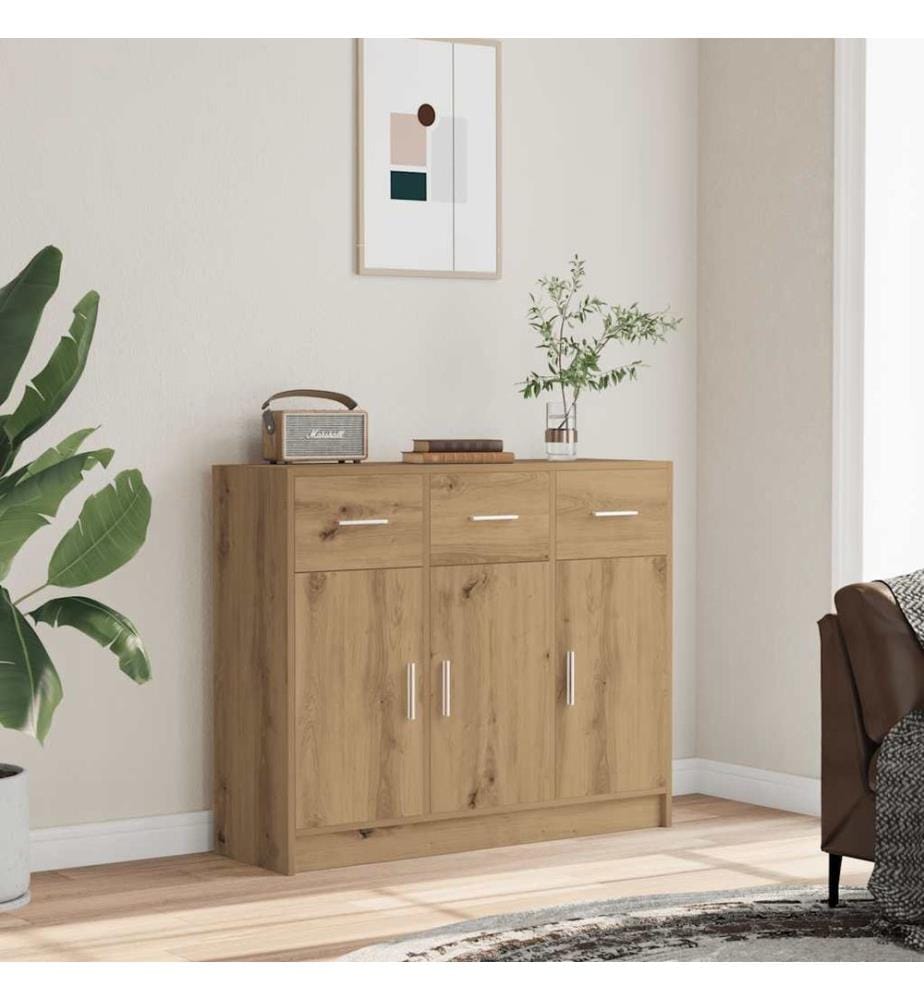 Sideboard Artisan-Eiche 91x28x75 cm Holzwerkstoff