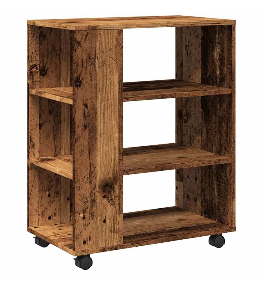 Rollcontainer Altholz-Optik 60x35x75 cm Holzwerkstoff