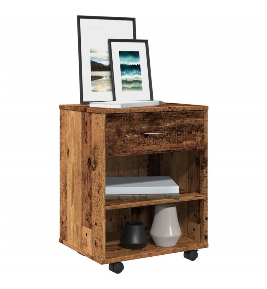Rollcontainer Altholz-Optik 46x36x59 cm Holzwerkstoff