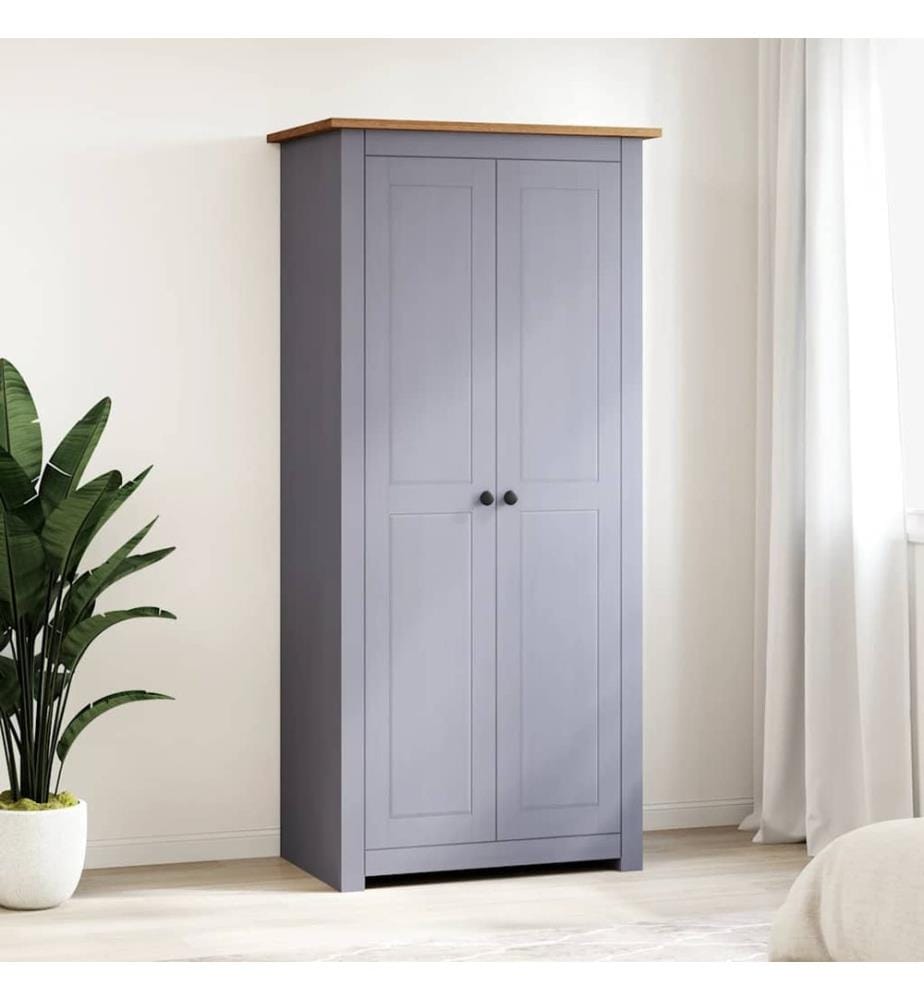 Kleiderschrank Grau 80x50x171,5 cm Kiefernholz Panama