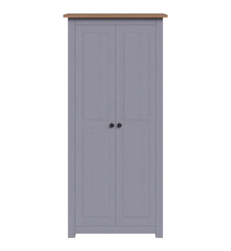 Kleiderschrank Grau 80x50x171,5 cm Kiefernholz Panama