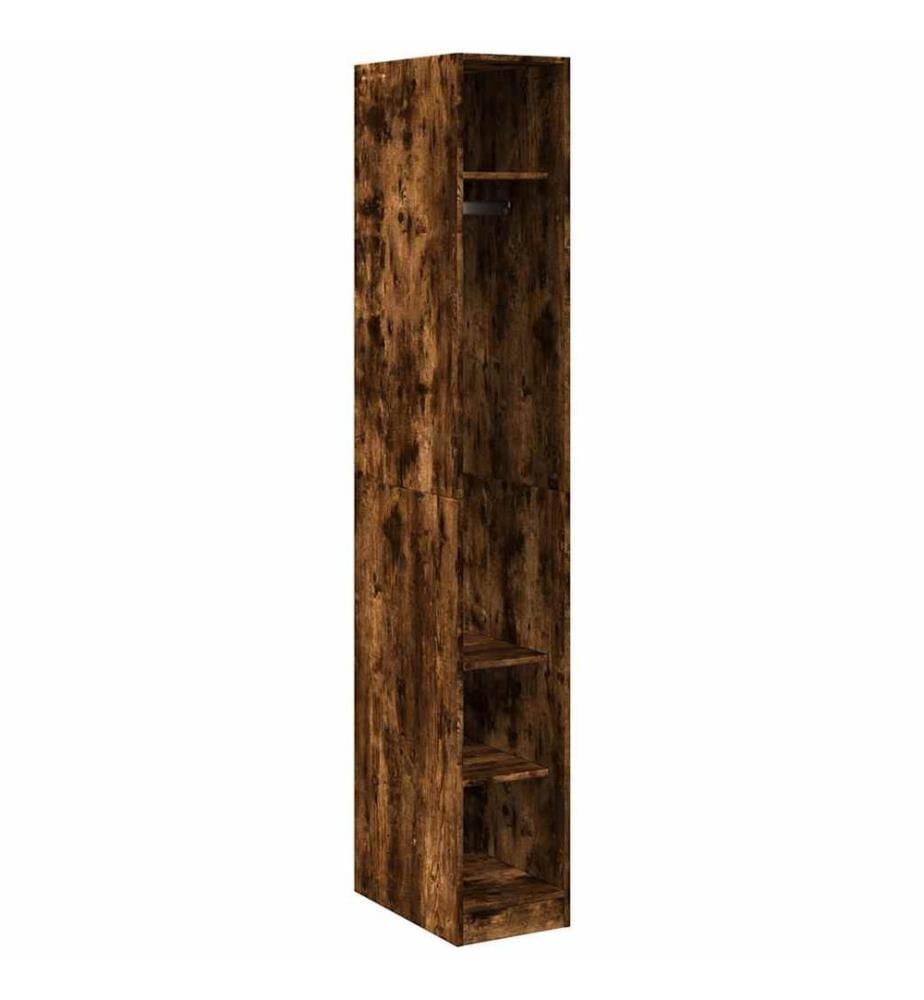 Kleiderschrank Räuchereiche 30x50x200 cm Holzwerkstoff
