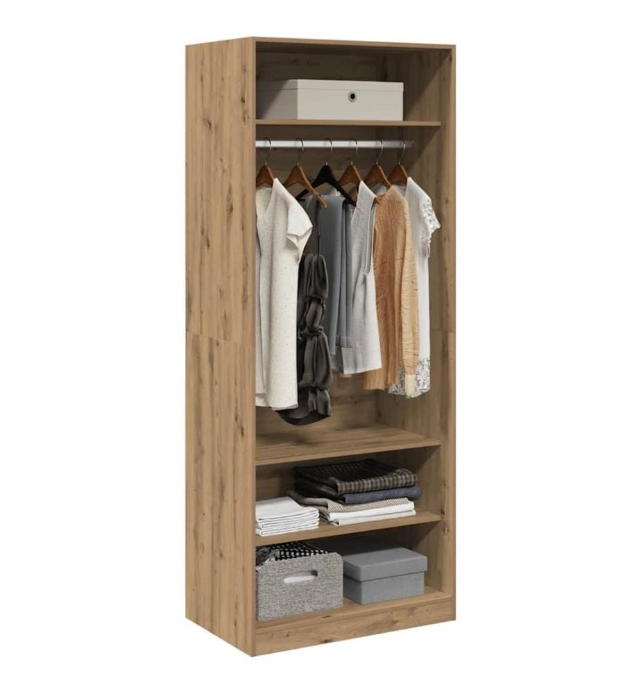Kleiderschrank Artisan-Eiche 80x50x200 cm Holzwerkstoff