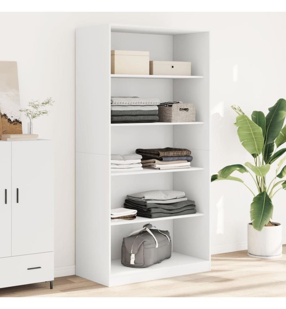 Kleiderschrank Weiss 100x50x200 cm Holzwerkstoff