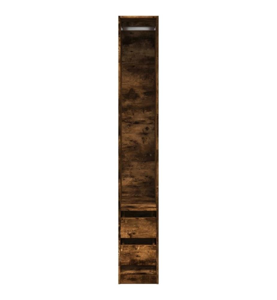 Kleiderschrank Räuchereiche 30x50x200 cm Holzwerkstoff