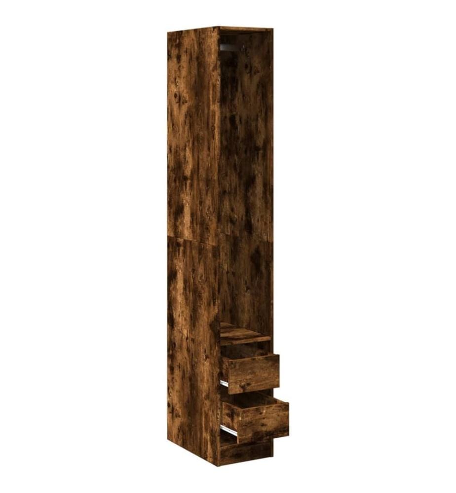 Kleiderschrank Räuchereiche 30x50x200 cm Holzwerkstoff