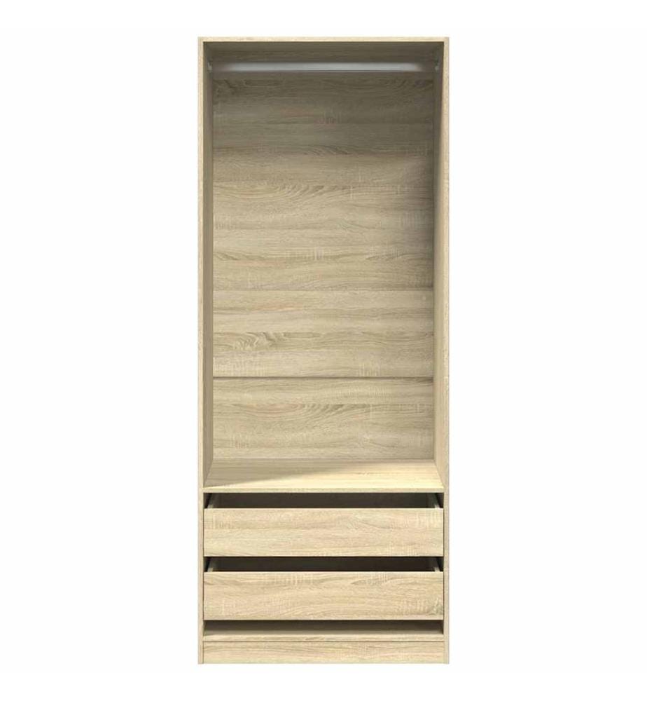 Kleiderschrank Sonoma-Eiche 80x50x200 cm Holzwerkstoff
