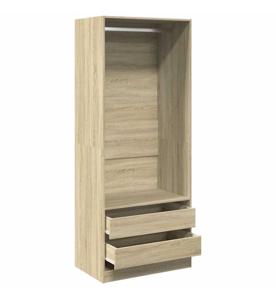 Kleiderschrank Sonoma-Eiche 80x50x200 cm Holzwerkstoff