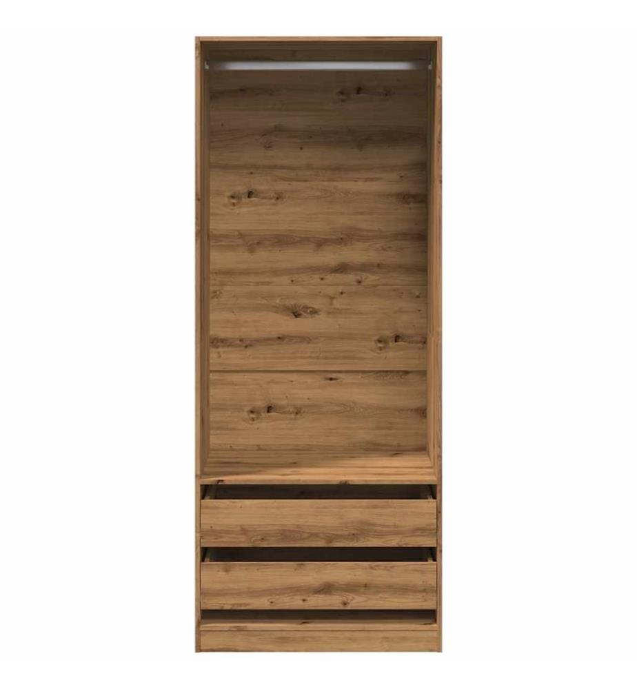 Kleiderschrank Artisan-Eiche 80x50x200 cm Holzwerkstoff