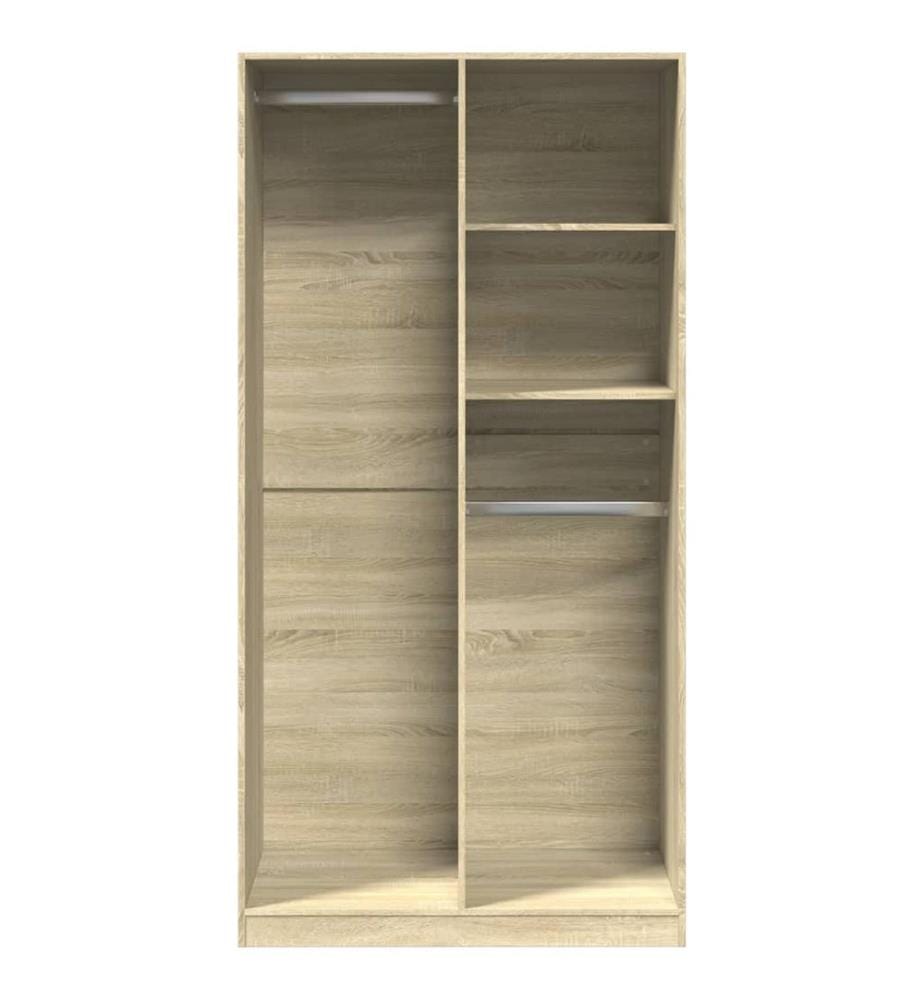 Kleiderschrank Sonoma-Eiche 100x50x200 cm Holzwerkstoff