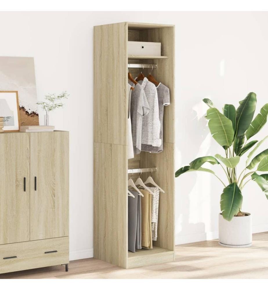 Kleiderschrank Sonoma-Eiche 50x50x200 cm Holzwerkstoff