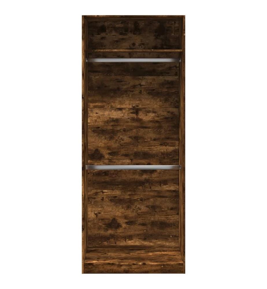 Kleiderschrank Räuchereiche 80x50x200 cm Holzwerkstoffs