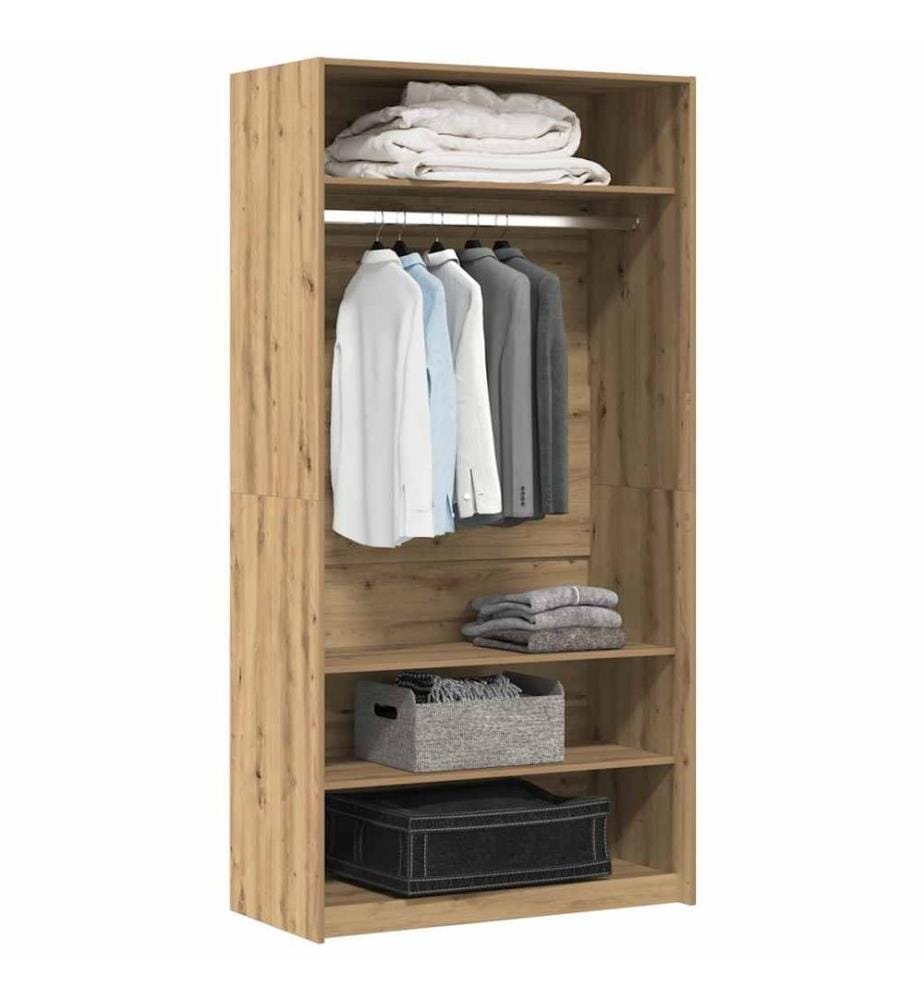 Kleiderschrank Artisan-Eiche 100x50x200 cm Holzwerkstoff