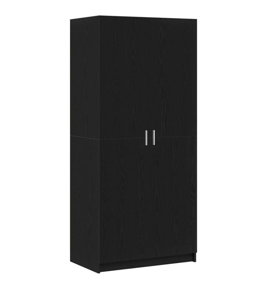 Kleiderschrank mit Tür Schwarz Eichen-Optik 80 x 50,5 x 180 cm