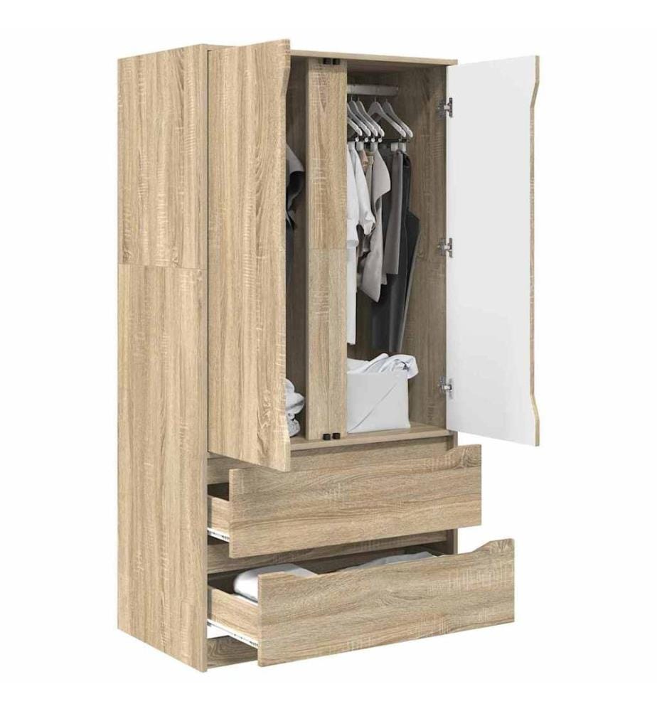 Kleiderschrank Sonoma-Eiche 79,5 x 49 x 156 cm Holzwerkstoff