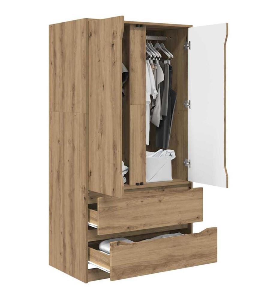 Kleiderschrank Artisan-Eiche 79,5 x 49 x 156 cm Holzwerkstoff