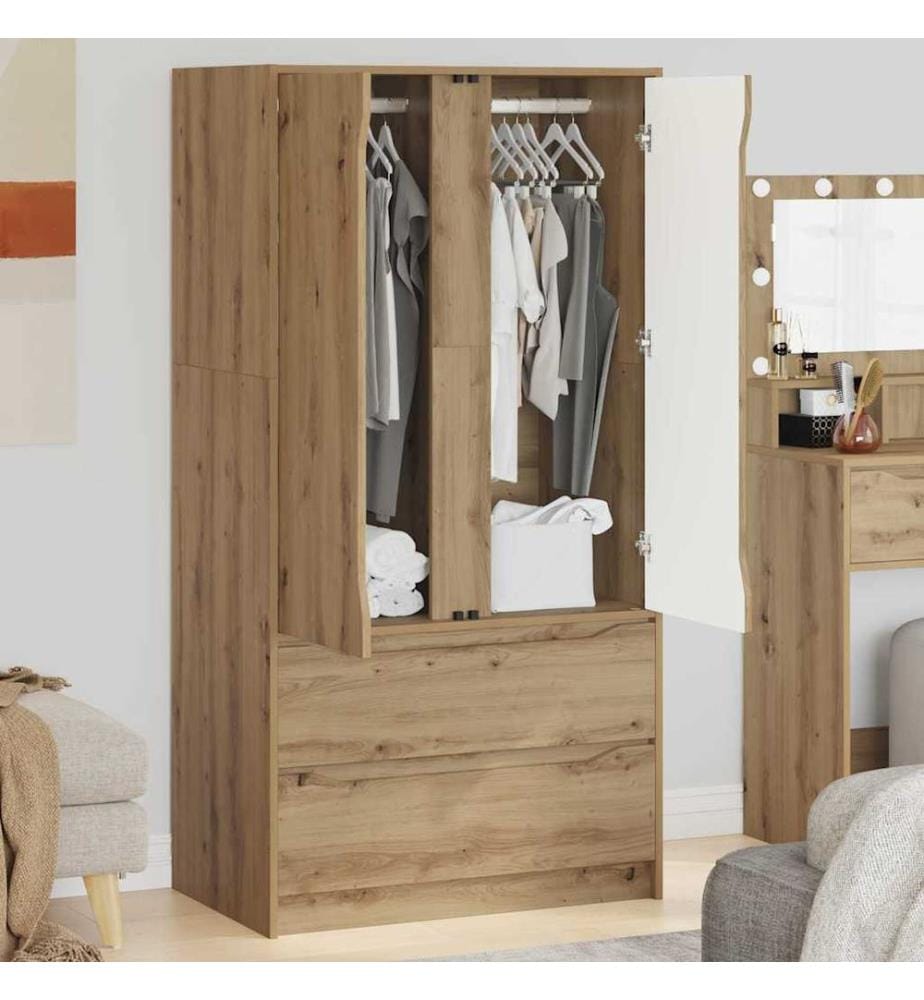 Kleiderschrank Artisan-Eiche 79,5 x 49 x 156 cm Holzwerkstoff