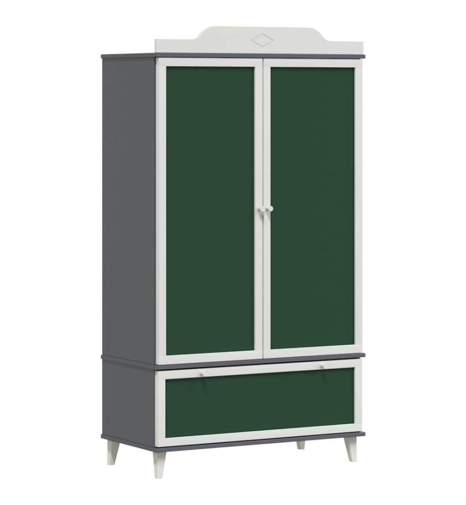Armoire Tableau Noir ROROS Gris et blanc 90 x 45 x 165 cm