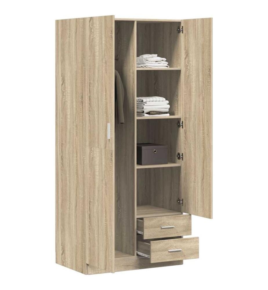 Kleiderschrank Sonoma-Eiche 80x52x180 cm Holzwerkstoff