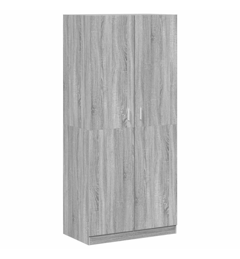 Kleiderschrank Grau Sonoma 90x52x200 cm Holzwerkstoff