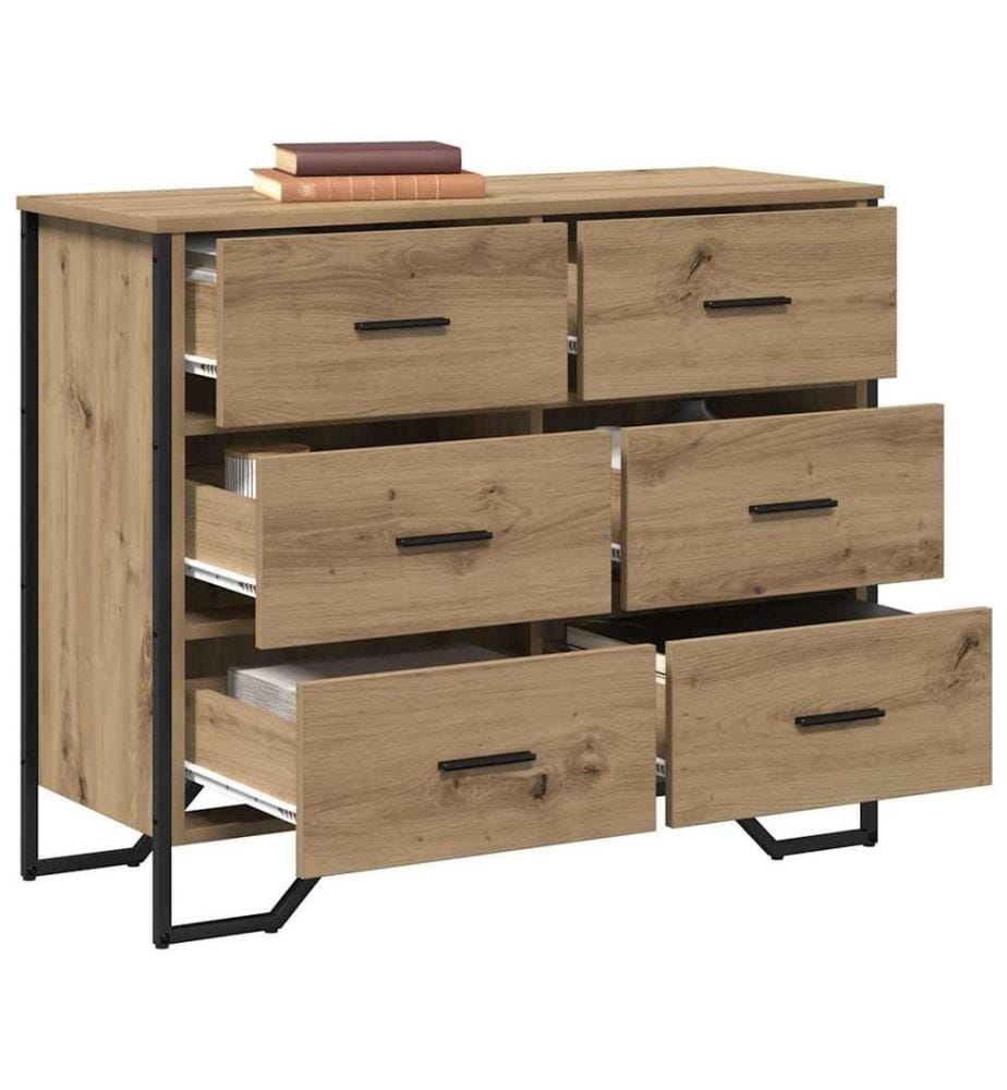Kommode mit Schubladen 2 pcs Artisan-Eiche 91 x 35,5 x 74,5 cm