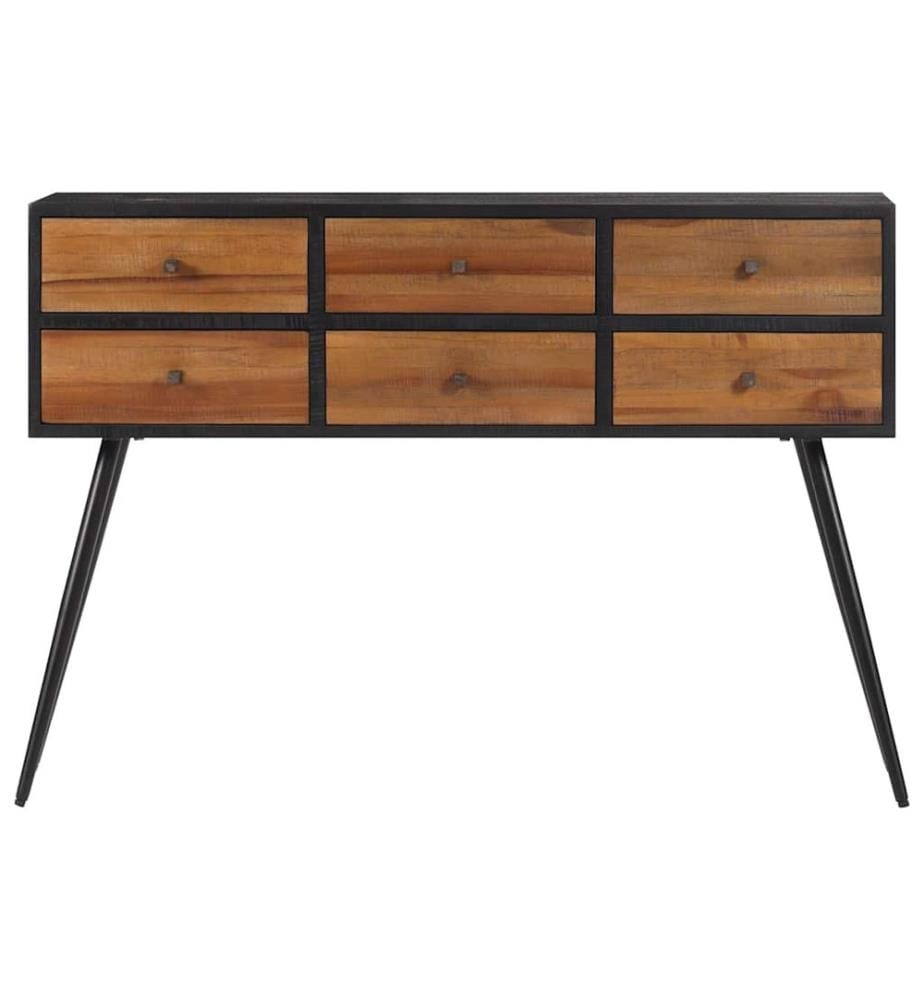 Table console avec tiroirs 116x30x76 cm teck massif récupéré