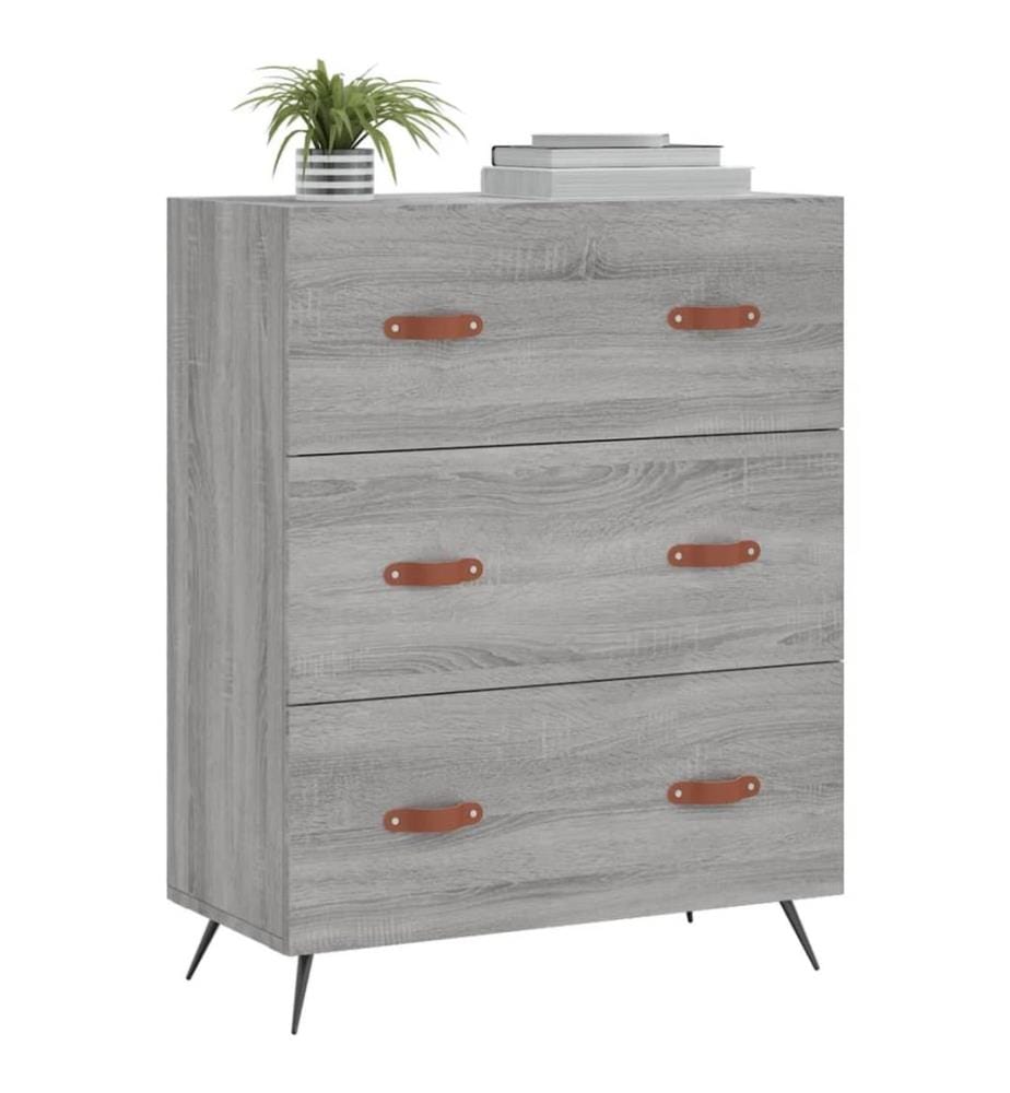 Kommode Grau Sonoma 69,5x34x90 cm Holzwerkstoff