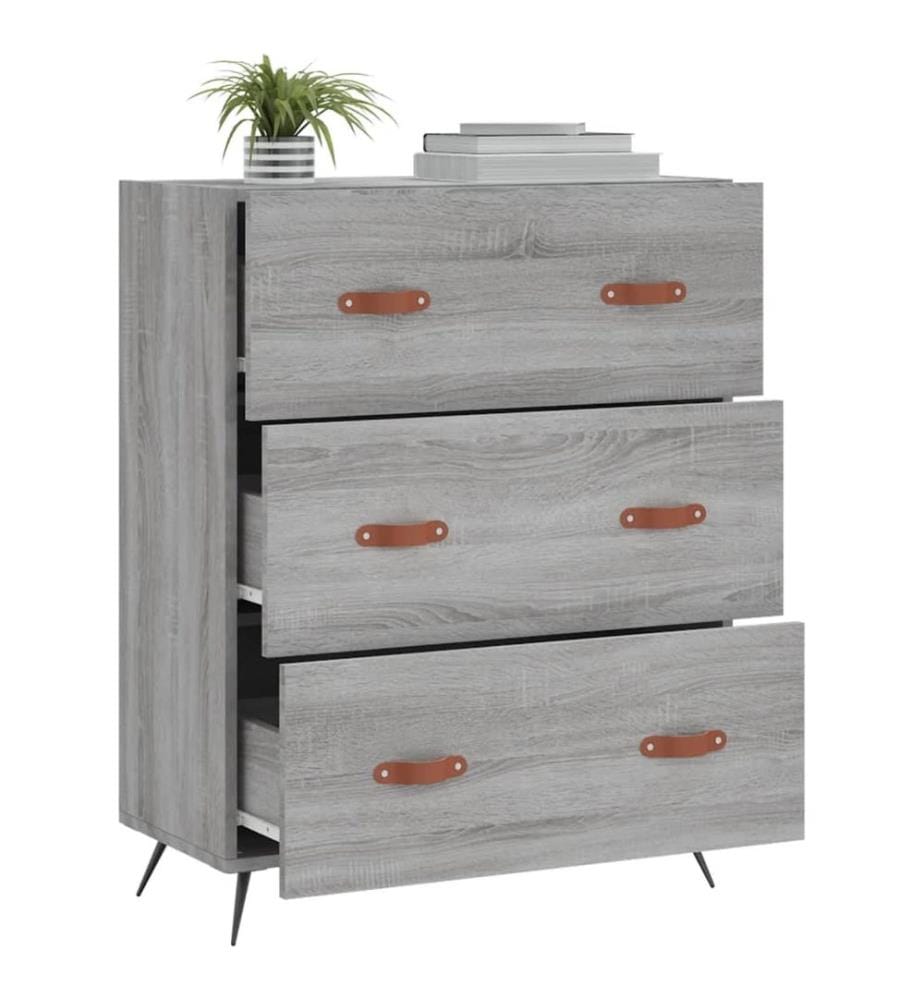 Kommode Grau Sonoma 69,5x34x90 cm Holzwerkstoff