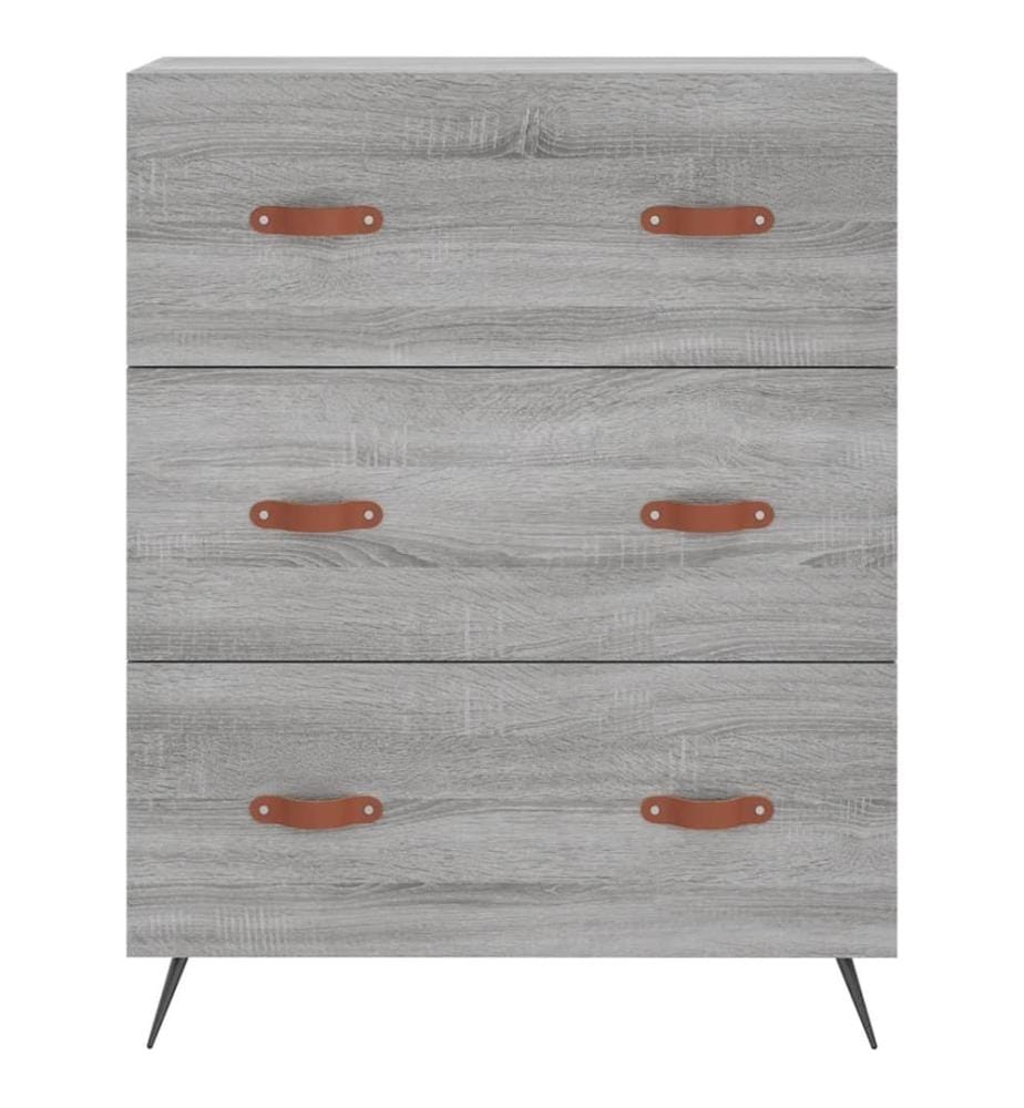 Kommode Grau Sonoma 69,5x34x90 cm Holzwerkstoff