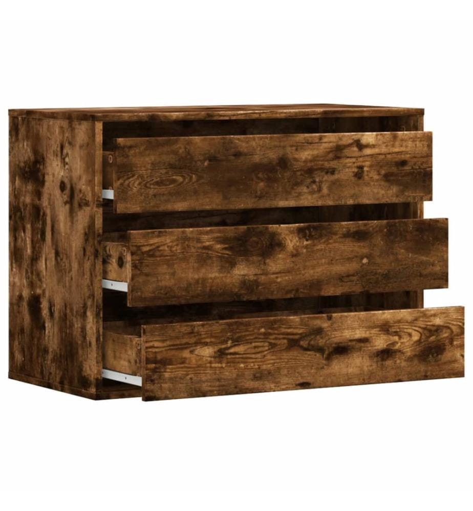 Kommode Räuchereiche 80x41x58 cm Holzwerkstoff