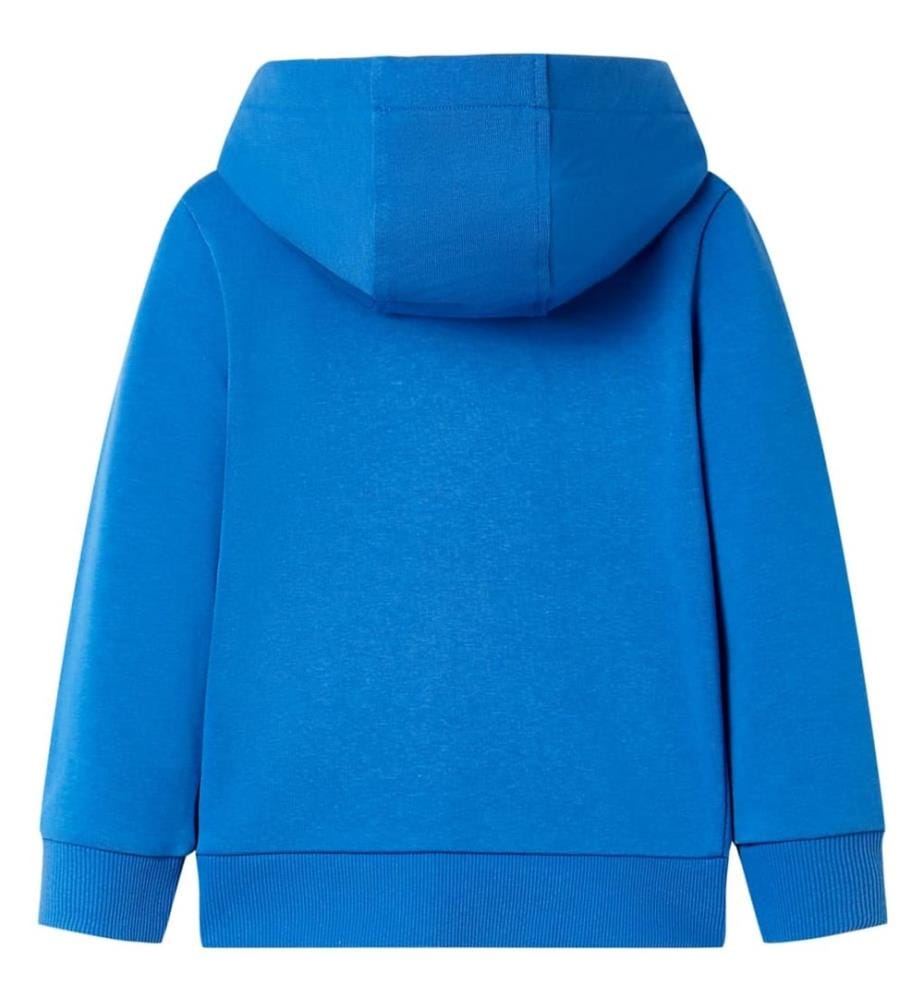 Kinder-Kapuzenpullover mit Reissverschluss Blau 128