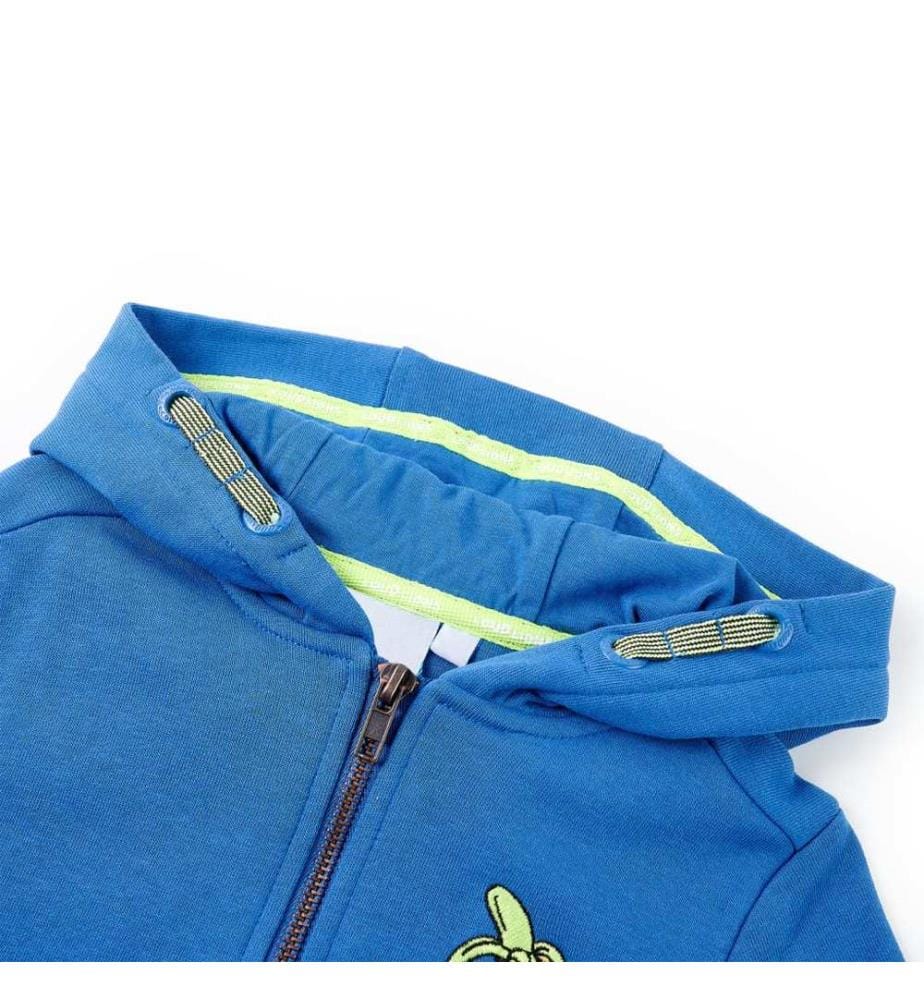 Kinder-Kapuzenpullover mit Reissverschluss Blau 128