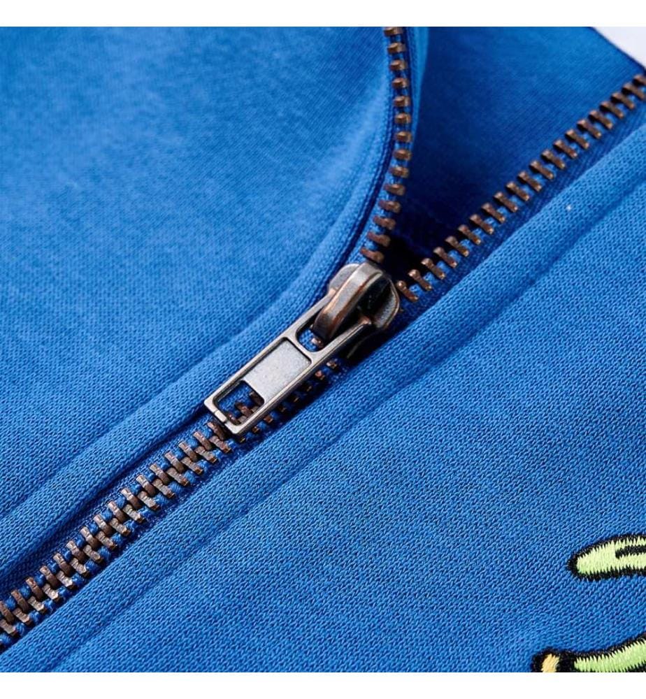 Kinder-Kapuzenpullover mit Reissverschluss Blau 128