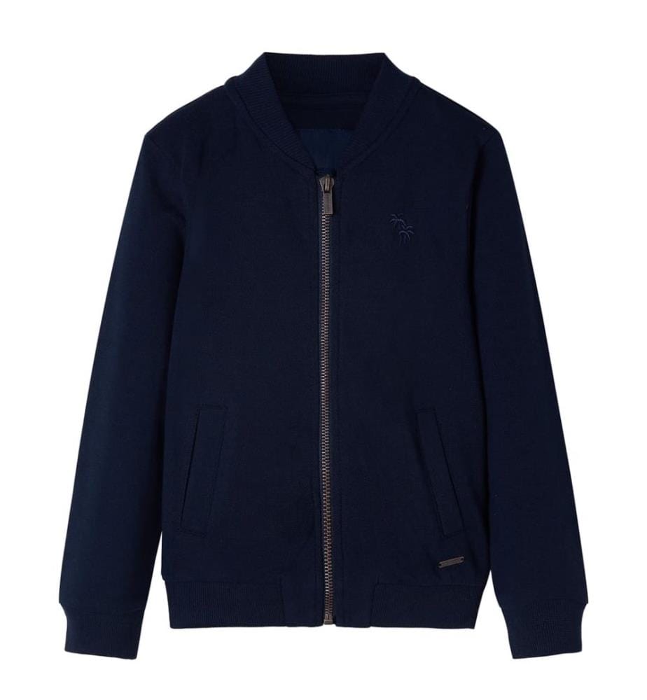 Kinder-Sweatshirt mit Reissverschluss Marineblau 116