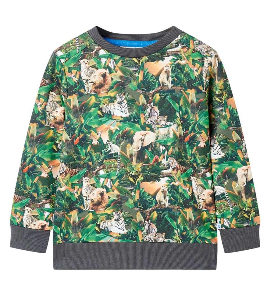 Kinder-Sweatshirt Dschungel-Motiv 140